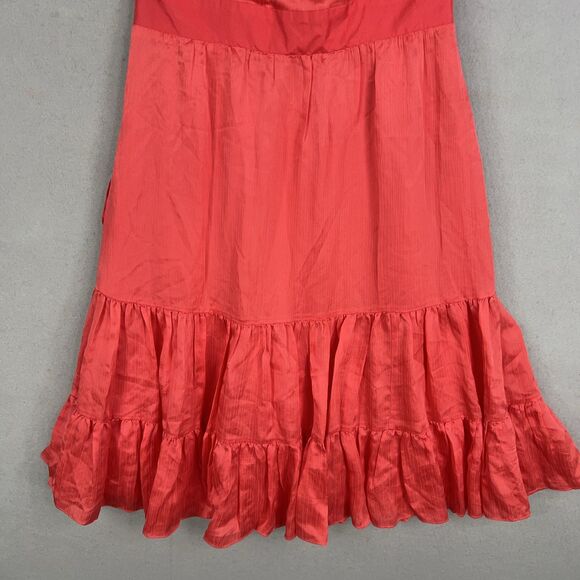 Lilly Pulitzer Dress Womens Size 6 Red Ruffle Feminine Romantic Resort Pockets - Picture 13 of 16